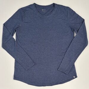 Figs Heathered Vapor Blue Super Soft Long Sleeve Underscrub